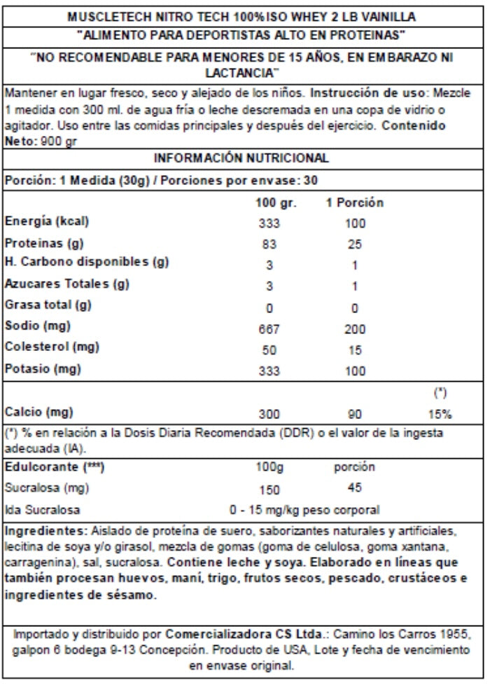 Iso Whey Muscletech 2 LB
